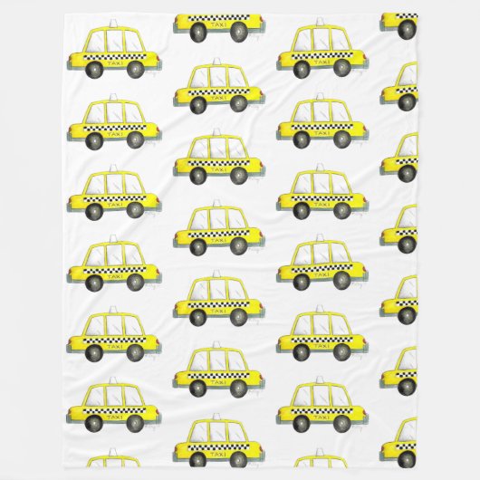 TAXI! New York City NYC Gele Cab Fleece Deken (Voorkant)