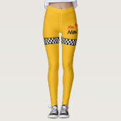 Taxi New York & Red Kiss Leggings (Voorkant)