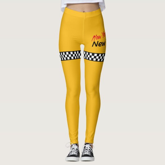 Taxi New York & Red Kiss Leggings (Voorkant)