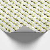 Taxi NYC Yellow New York City Checkered Cab Car Cadeaupapier (Hoek)