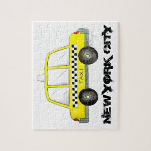 Taxi NYC Yellow New York City Checkered Cab Car Legpuzzel