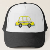 Taxi NYC Yellow New York City Checkered Cab Car Trucker Pet (Voorkant)