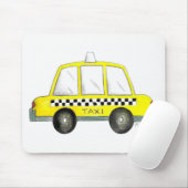Taxi NYC Yellow New York City Checkered Cab Gift Muismat (Met muis)