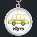 Taxi NYC Yellow New York City Checkered Cab Gift Zilver Vergulden Ketting<br><div class="desc">Het ontwerp bevat een originele waterverf illustratie van een klassieke gele taxichauffeur uit New York City. Geweldig voor iedereen die in NYC woont of houdt! Zie je niet wat je zoekt? Hulp nodig bij aanpassingen? Klik "contact deze ontwerper"om iets te hebben enkel voor u wordt gecreeerd!</div>