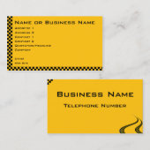 Taxi of Cab Service Business Profile Card Visitekaartje (Voorkant / Achterkant)