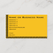 Taxi of Cab Service Business Profile Card Visitekaartje (Voorkant)