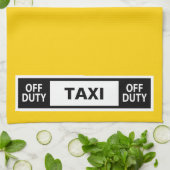 Taxi Off Duty Geel Theedoek (Gevouwen)