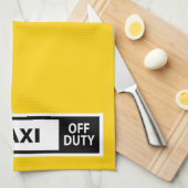 Taxi Off Duty Geel Theedoek (Quarter Fold)