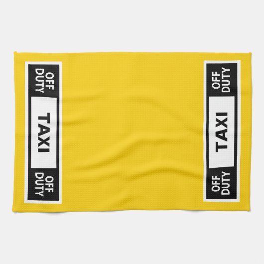 Taxi Off Duty Geel Theedoek (Horizontaal)