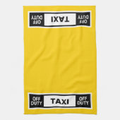 Taxi Off Duty Geel Theedoek (Verticaal)