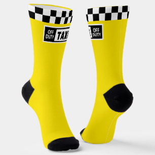 Taxi Off Duty Gele nieuwigheid Sokken