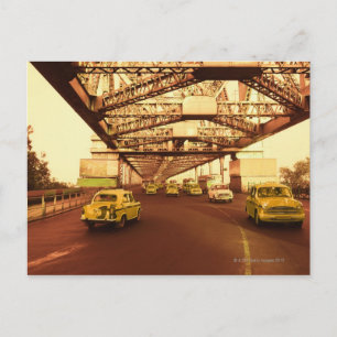 Taxi op een Brug Briefkaart