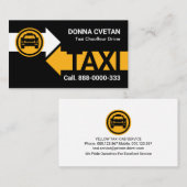 Taxi Pijl Routes Cab Driver Visitekaartje (Voorkant / Achterkant)