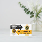 Taxi pijl transport routes visitekaartje (Staand voorkant)