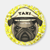 Taxi Pug Magneet (Voorkant)