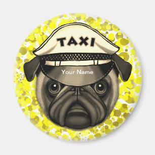 Taxi Pug Magneet