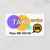 Taxi Radius Circles Cab Service Visitekaartje (Voorkant)