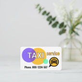 Taxi Radius Circles Cab Service Visitekaartje (Staand voorkant)