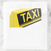 Taxi Rechthoekige Sticker (Tas)