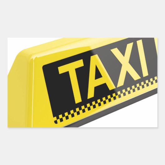Taxi Rechthoekige Sticker (Voorkant)