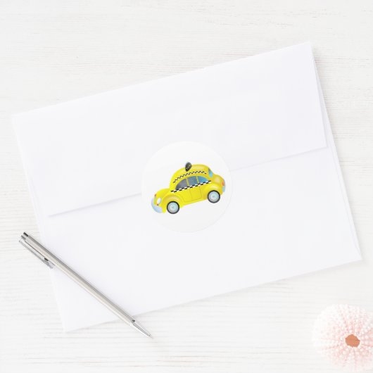 Taxi Ronde Sticker (Envelop)