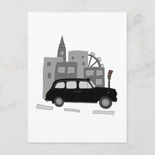 Taxi Scene Briefkaart (Voorkant)