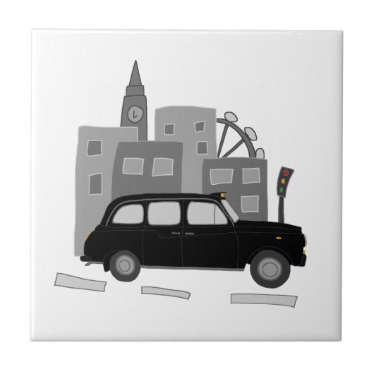 Taxi Scene Tegeltje (Voorkant)