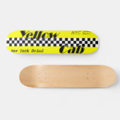 Taxi. Schatbord voor het ontwerpen van gele cabine Skateboard (Horizontaal)