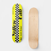 Taxi. Schatbord voor het ontwerpen van gele cabine Skateboard (Voorkant)