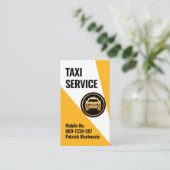 Taxi schijnwerper op icoon van de cabine visitekaartje (Staand voorkant)