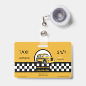 Taxi Service Badge (Voorkant met intrekbare clip)
