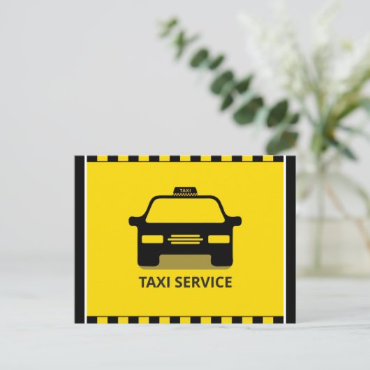 Taxi Service Briefkaart (Staand voorkant)
