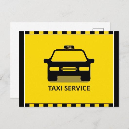 Taxi Service Briefkaart (Voorkant / Achterkant)