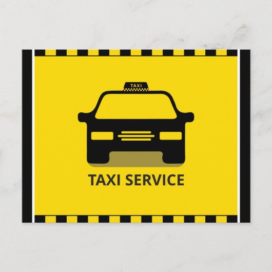 Taxi Service Briefkaart (Voorkant)