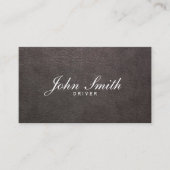 Taxi Service Elegant Leather Professional Driver Visitekaartje (Voorkant)