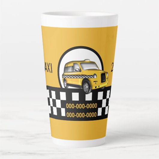 Taxi Service Latte Mok (Voorkant)