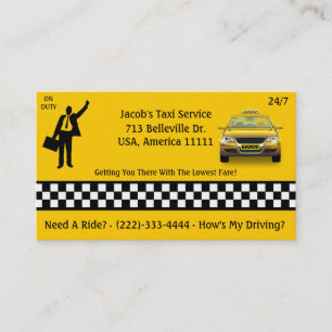 Taxi Service Visitekaartje