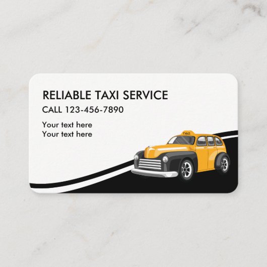 Taxi Service Visitekaartjes (Voorkant)