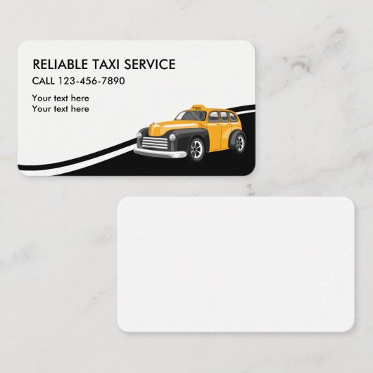 Taxi Service-Visitekaartjes Visitekaartje (Voorkant / Achterkant)