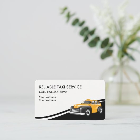 Taxi Service-Visitekaartjes Visitekaartje (Staand voorkant)