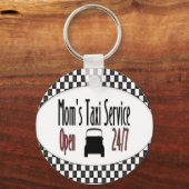 Taxi Service voor mam Sleutelhanger (Voorkant)