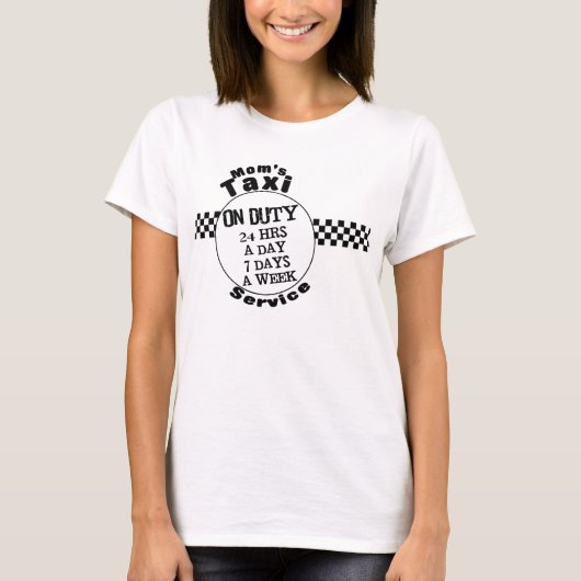 Taxi Service voor mam T-shirt (Voorkant)