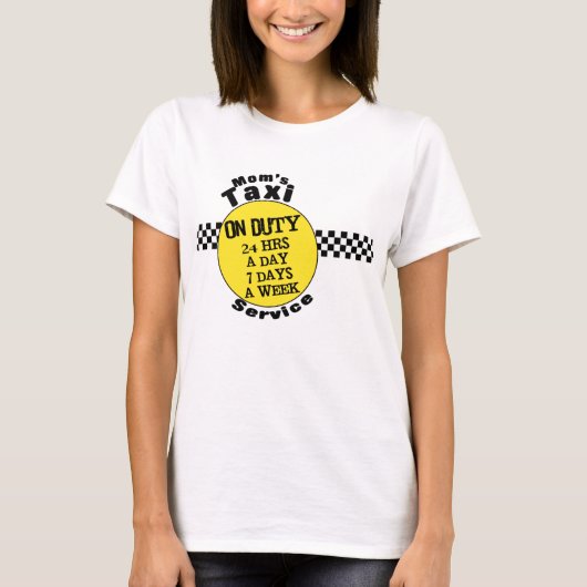 Taxi Service voor mam T-shirt (Voorkant)