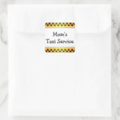 Taxi Service voor mam Vierkante Sticker (Tas)