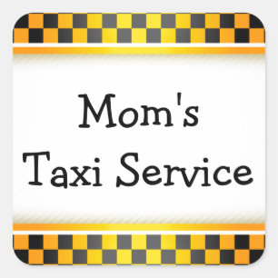 Taxi Service voor mam Vierkante Sticker