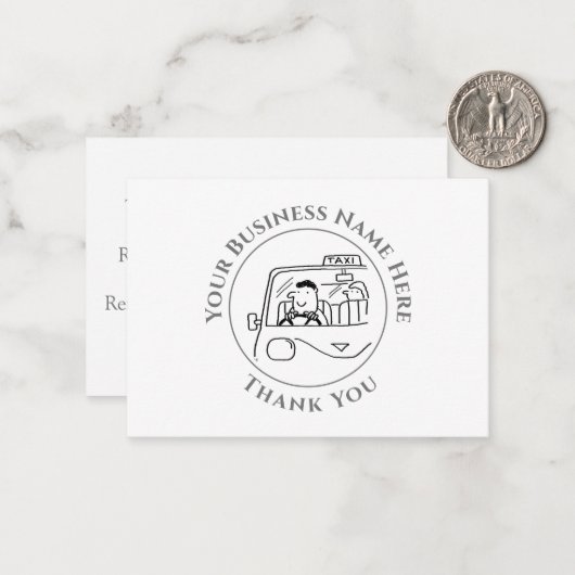 Taxi Services Bedankt voor je briefkaart (Voorkant / Achterkant in situ)