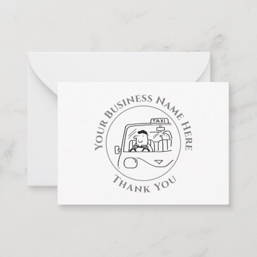 Taxi Services Bedankt voor je briefkaart (Voorkant)