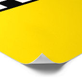 TAXI Sign POSTER Classic Yellow Black en White (Hoek)
