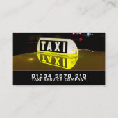 Taxi Sign, Taxi Cab Firm, prijslijst Visitekaartje (Voorkant)