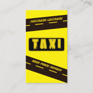 TAXI stadsstraten voor taxichauffeur cabine Visitekaartje